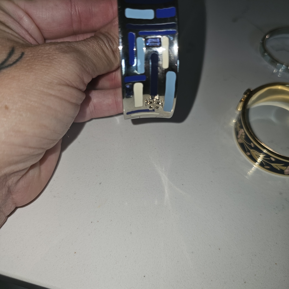 Tory Burch Blue and Silver Bracelet